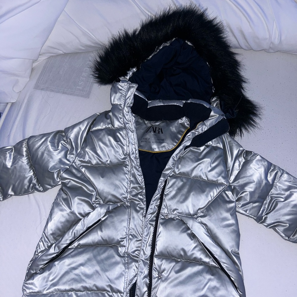 Silver Zara Kids Coat